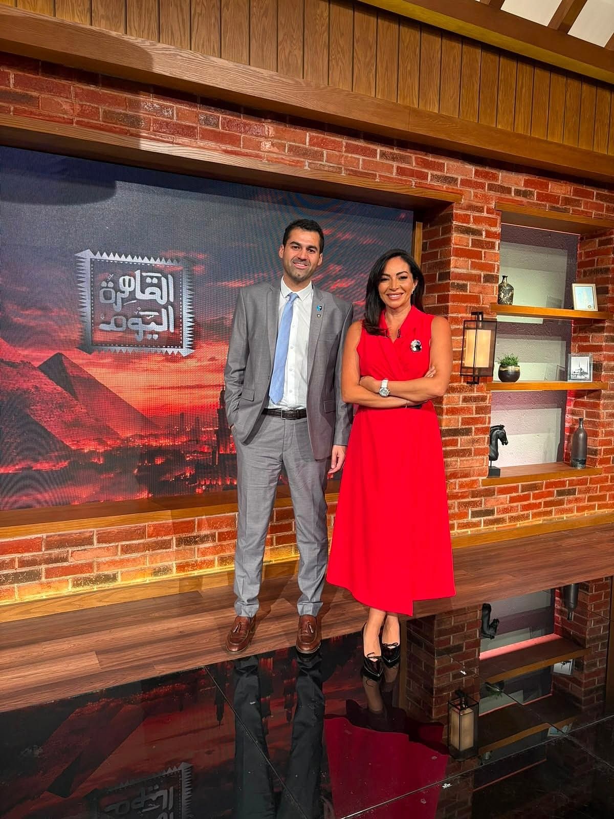 Dr. Omar Abo Ali on the set of Cairo Today